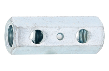 鉄 横穴つき高ナット(窓あき)(センターポンチ・ストッパー機能付)(輸入品)(ミリネジ用)